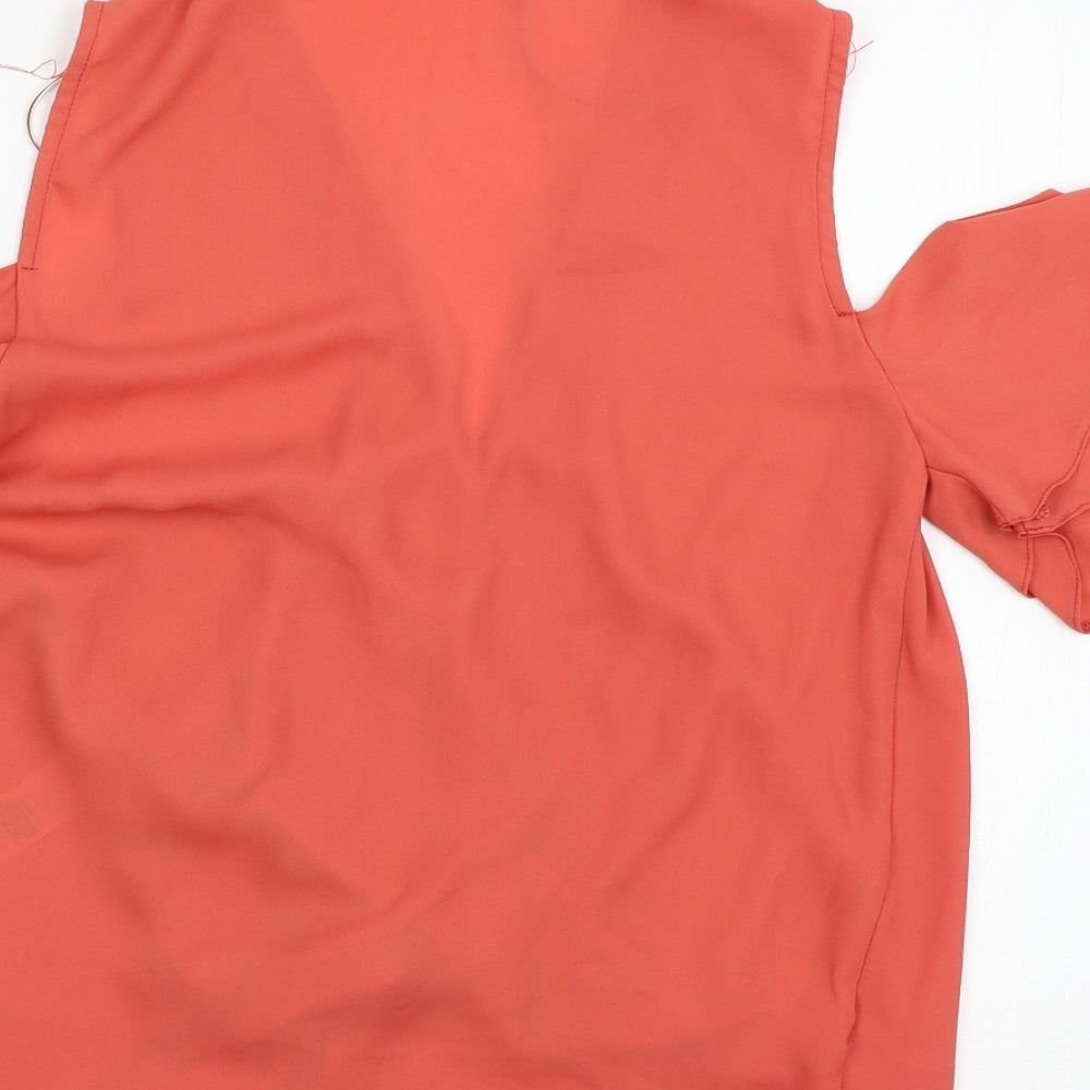 New Look Womens Pink Basic Blouse Size 10