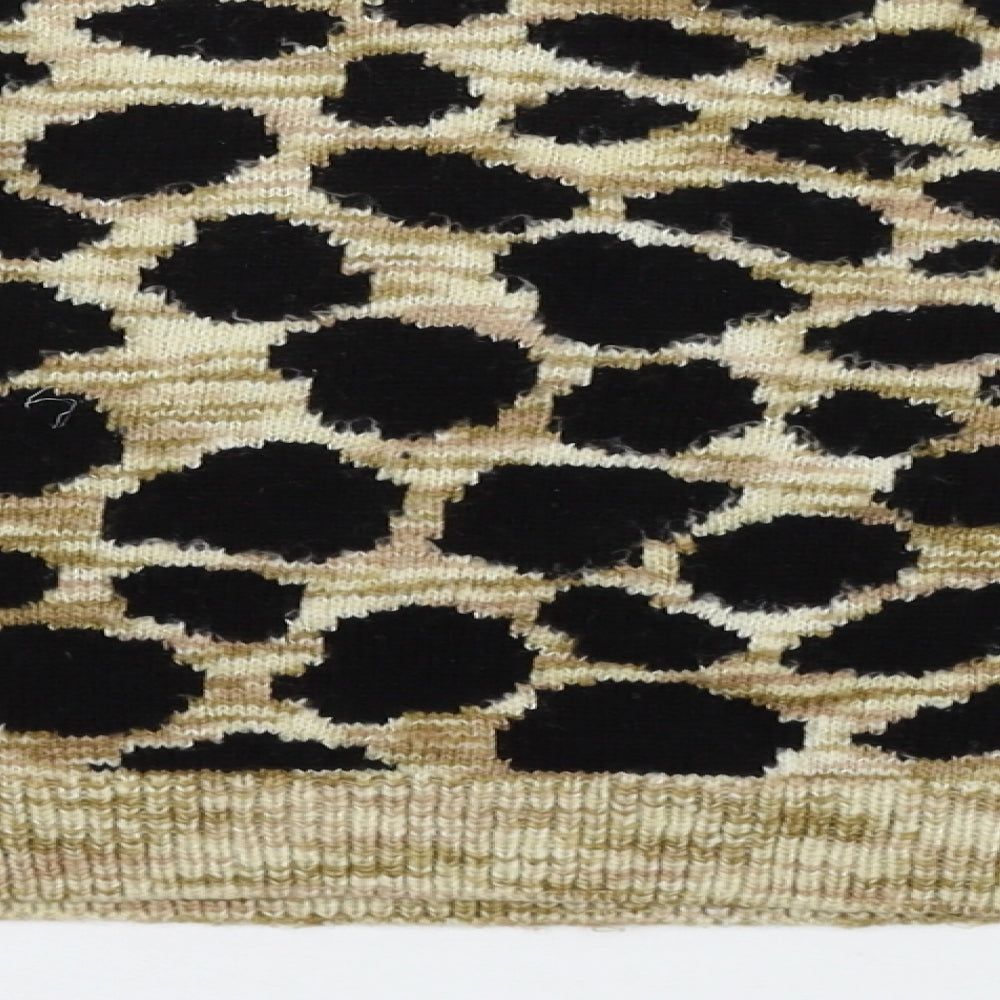 Topshop Womens Brown Animal Print Pullover Jumper Size 6