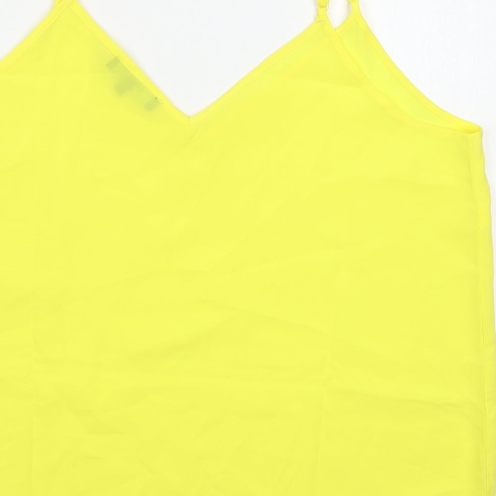 Studio Womens Yellow Basic Tank Size 18