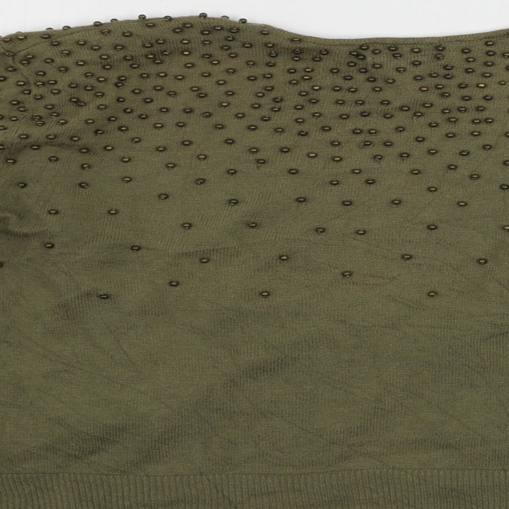 H&M Mens Green Cardigan Jumper Size S