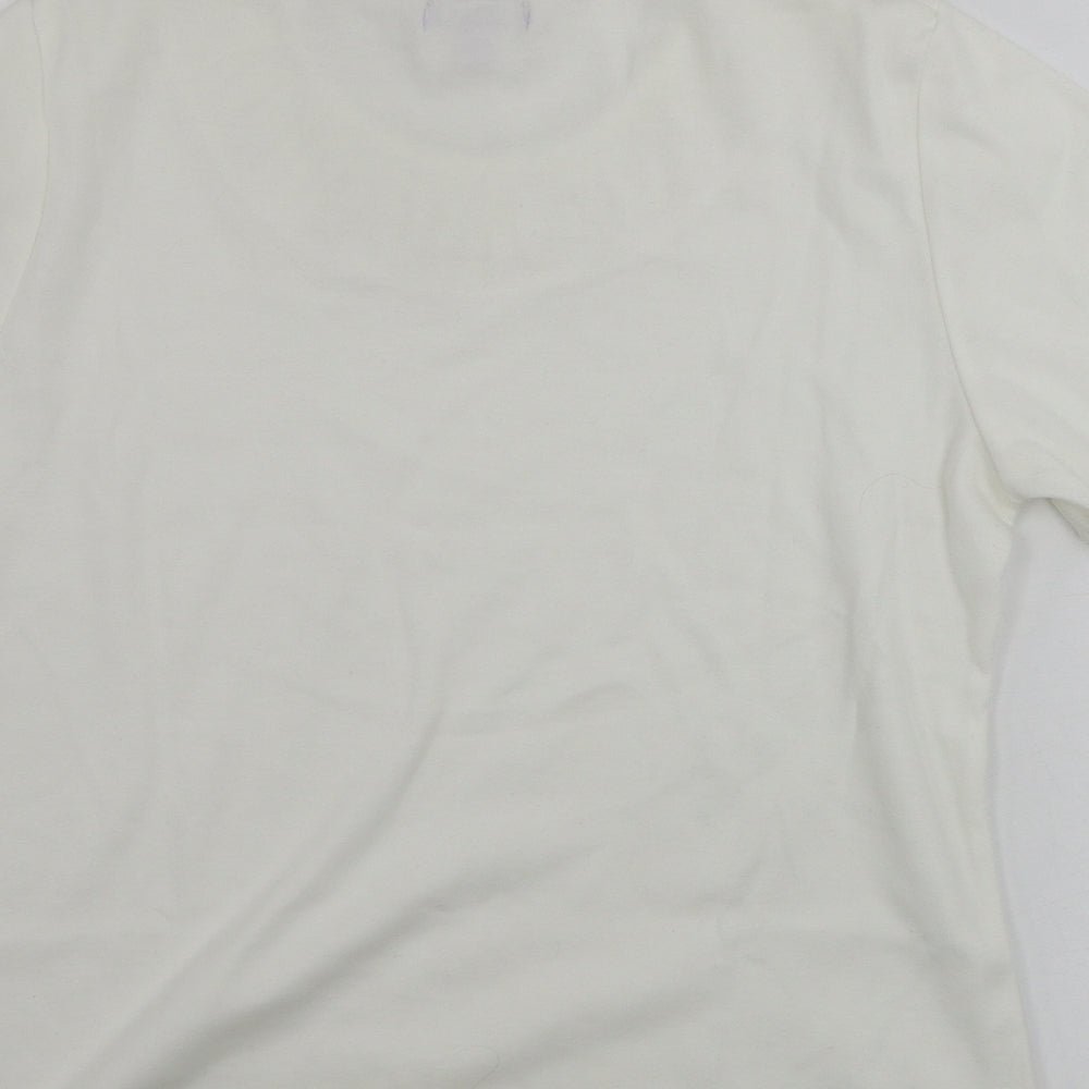 paramour Womens Ivory Basic T-Shirt Size M