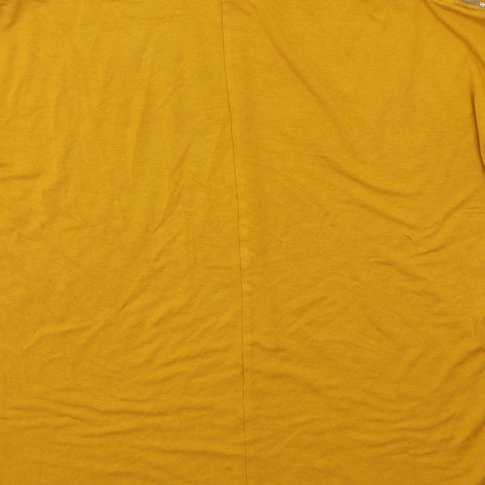 Select Womens Orange Jersey Basic T-Shirt Size 14