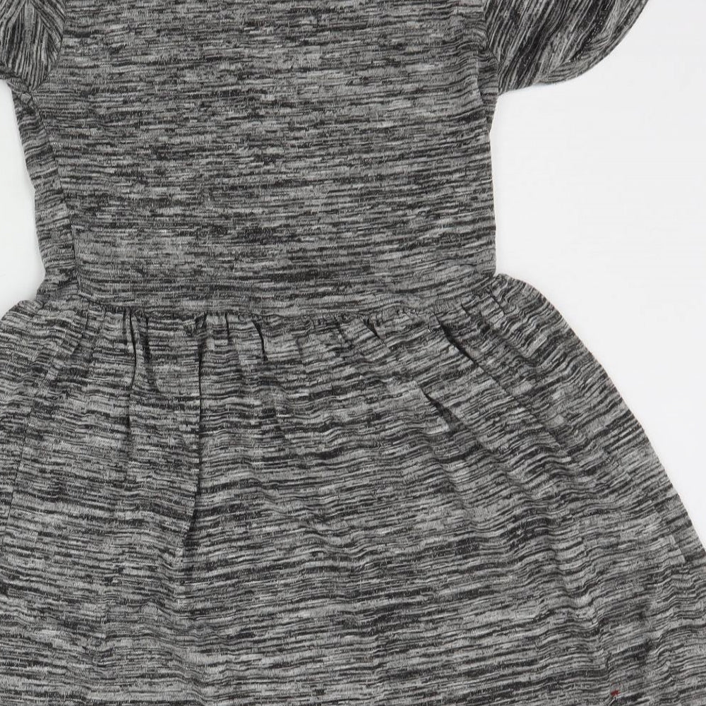 Miss Blush Girls Grey Houndstooth A-Line Size M
