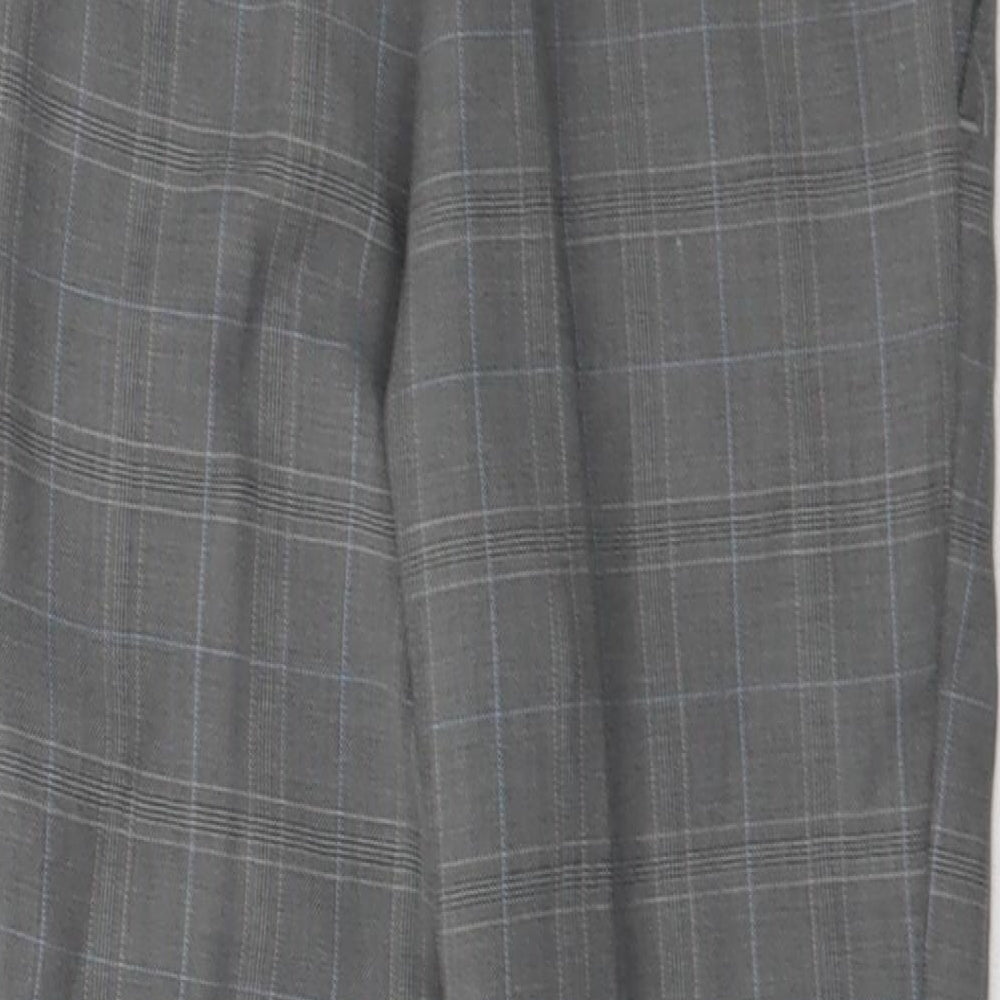 Monsoon Girls Grey Check Chino Trousers Size 4 Years