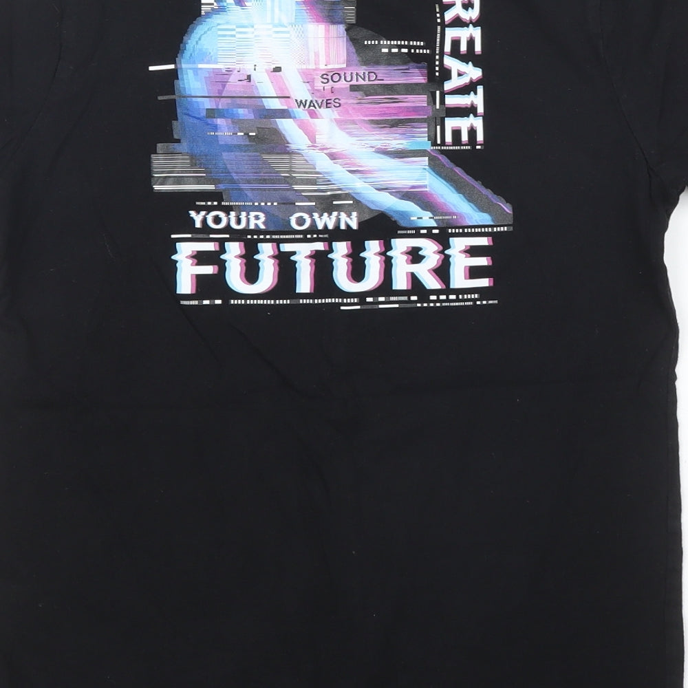 Debenhams Boys Black Basic T-Shirt Size 10 Years