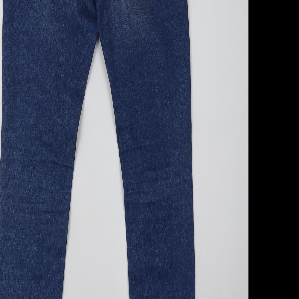 Topshop Womens Blue Denim Skinny Jeans Size 25 L32 in