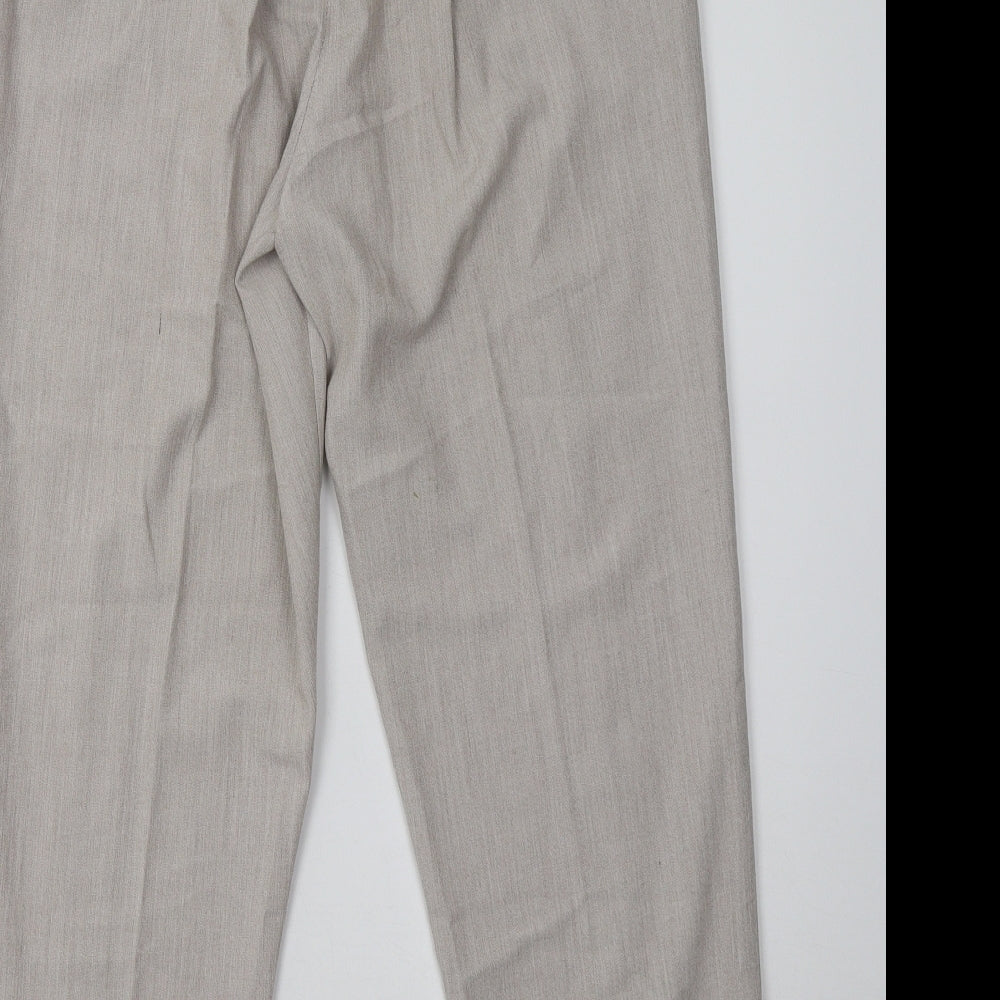 Joie De Vivre Womens Beige Trousers Size 14 L30 in