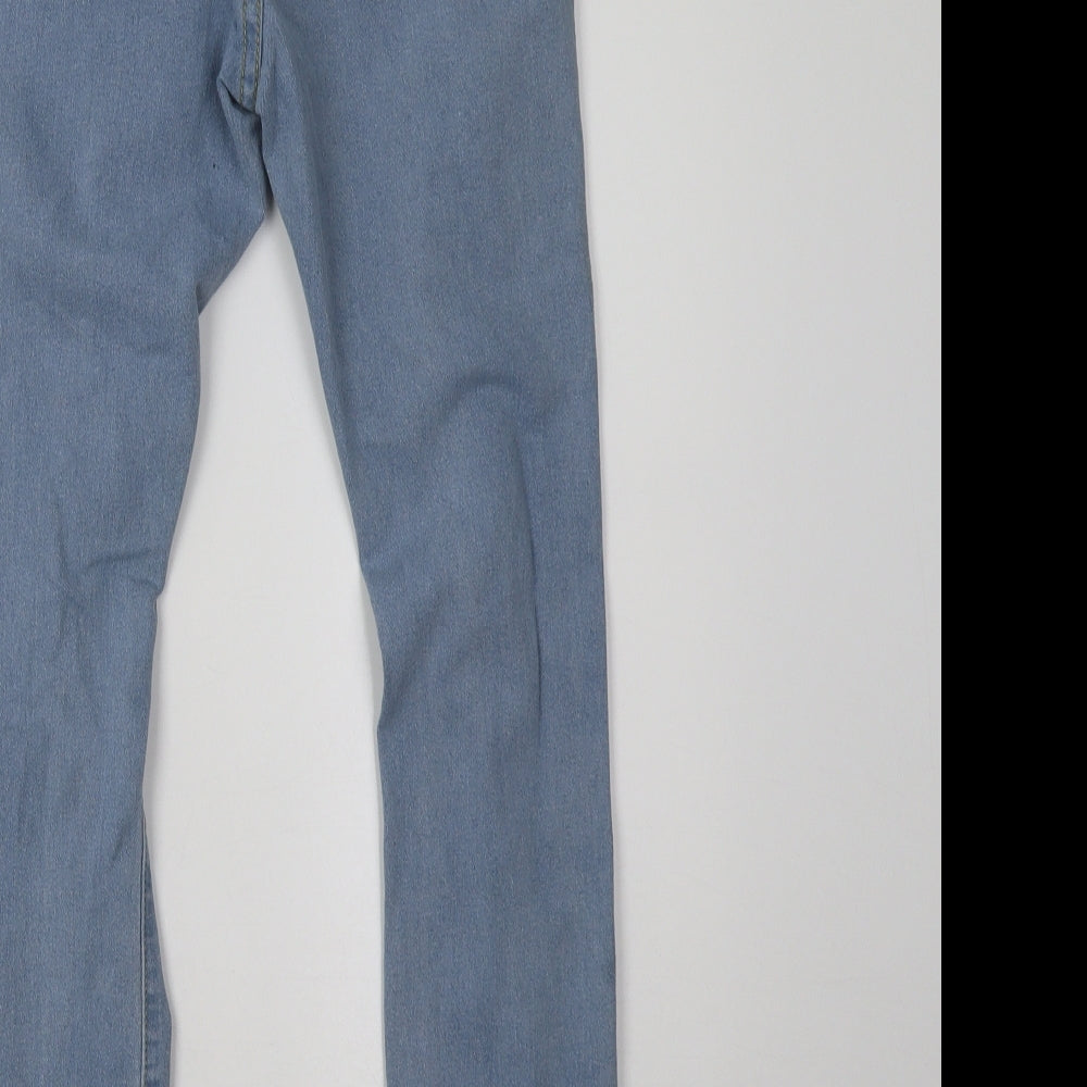 Boohoo Womens Blue Denim Skinny Jeans Size 6 L32 in
