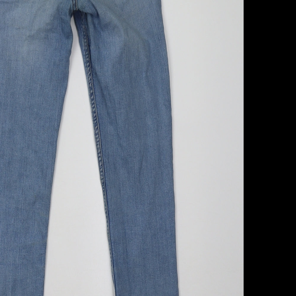 h&m, Womens Blue Denim Skinny Jeans Size 6 L30 in