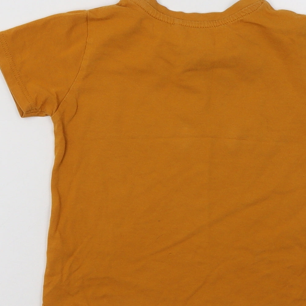 River Island Girls Yellow Basic T-Shirt Size 2-3 Years