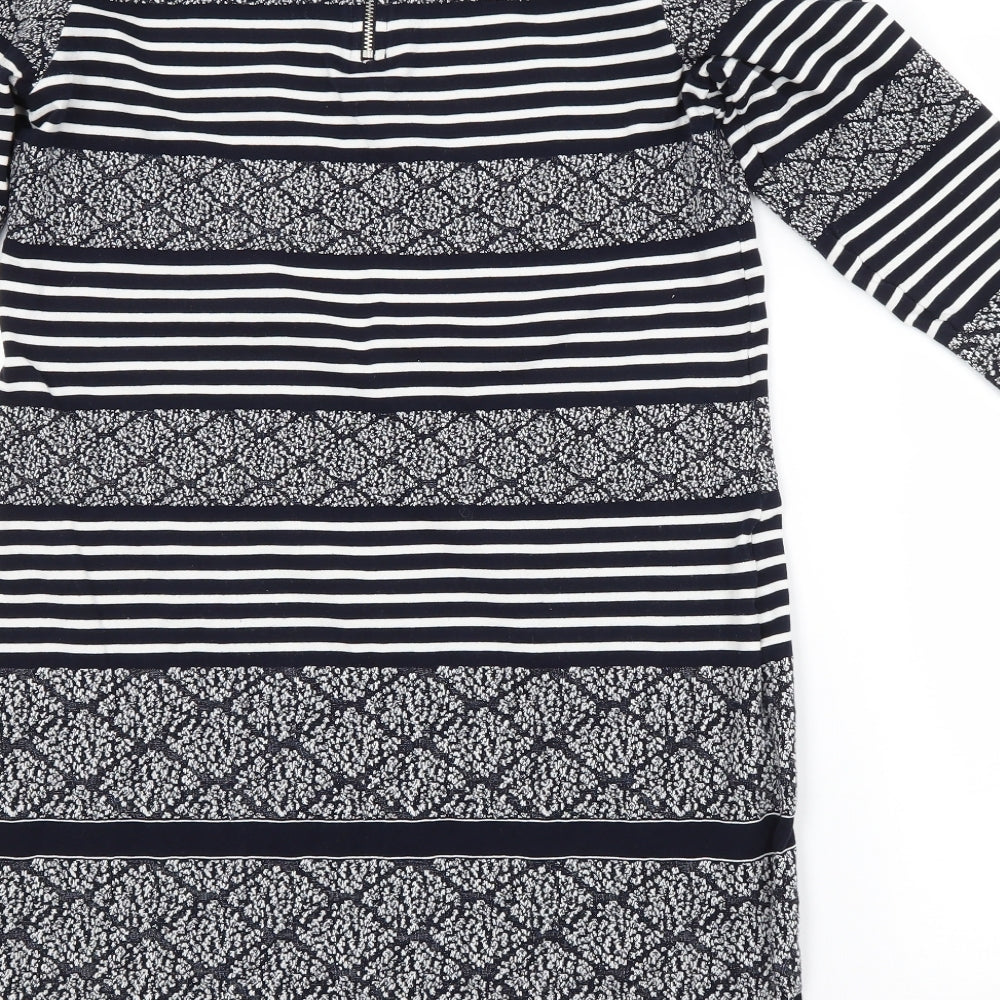 Per Una Womens Blue Striped T-Shirt Dress Size 12