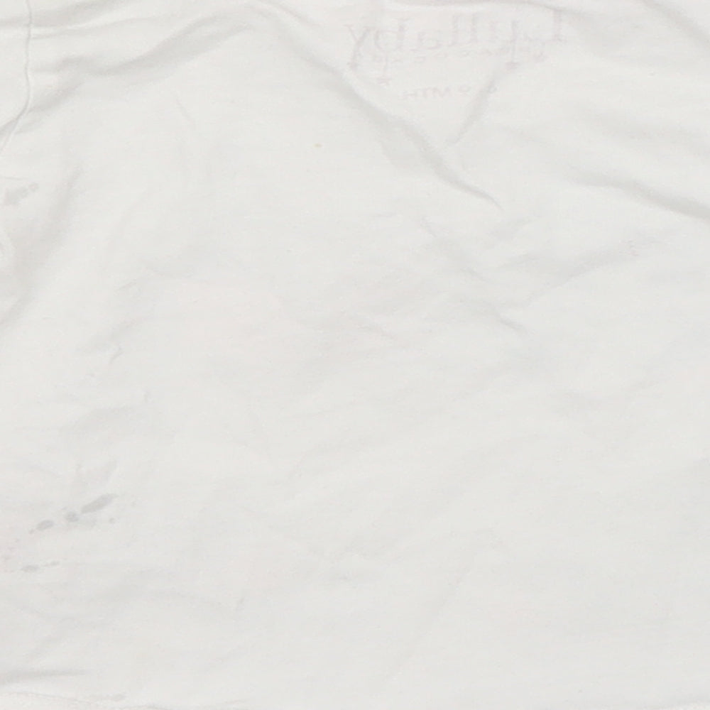 LULLABY Girls White Basic T-Shirt Size 6-9 Months