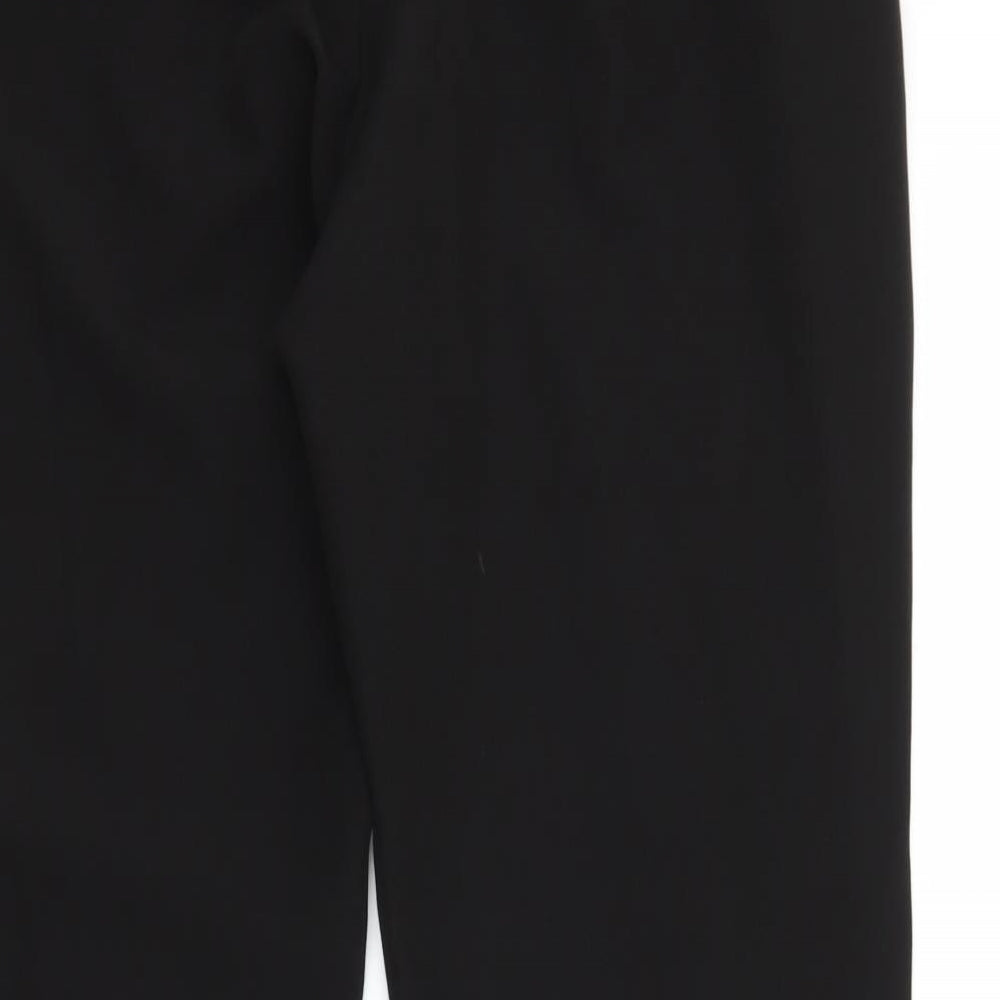 PRETTYLITTLETHING Womens Black Trousers Size 12 L31 in