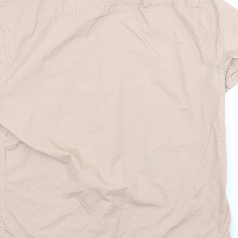 George Mens Pink Button-Up Size L