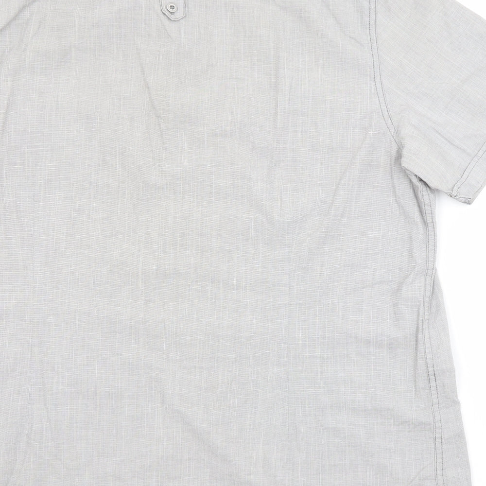 Burton Mens Grey Button-Up Size XL