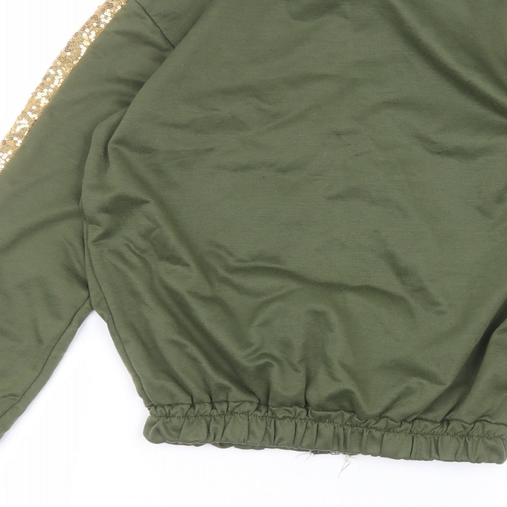Airanmel Womens Green Cardigan Jumper Size M