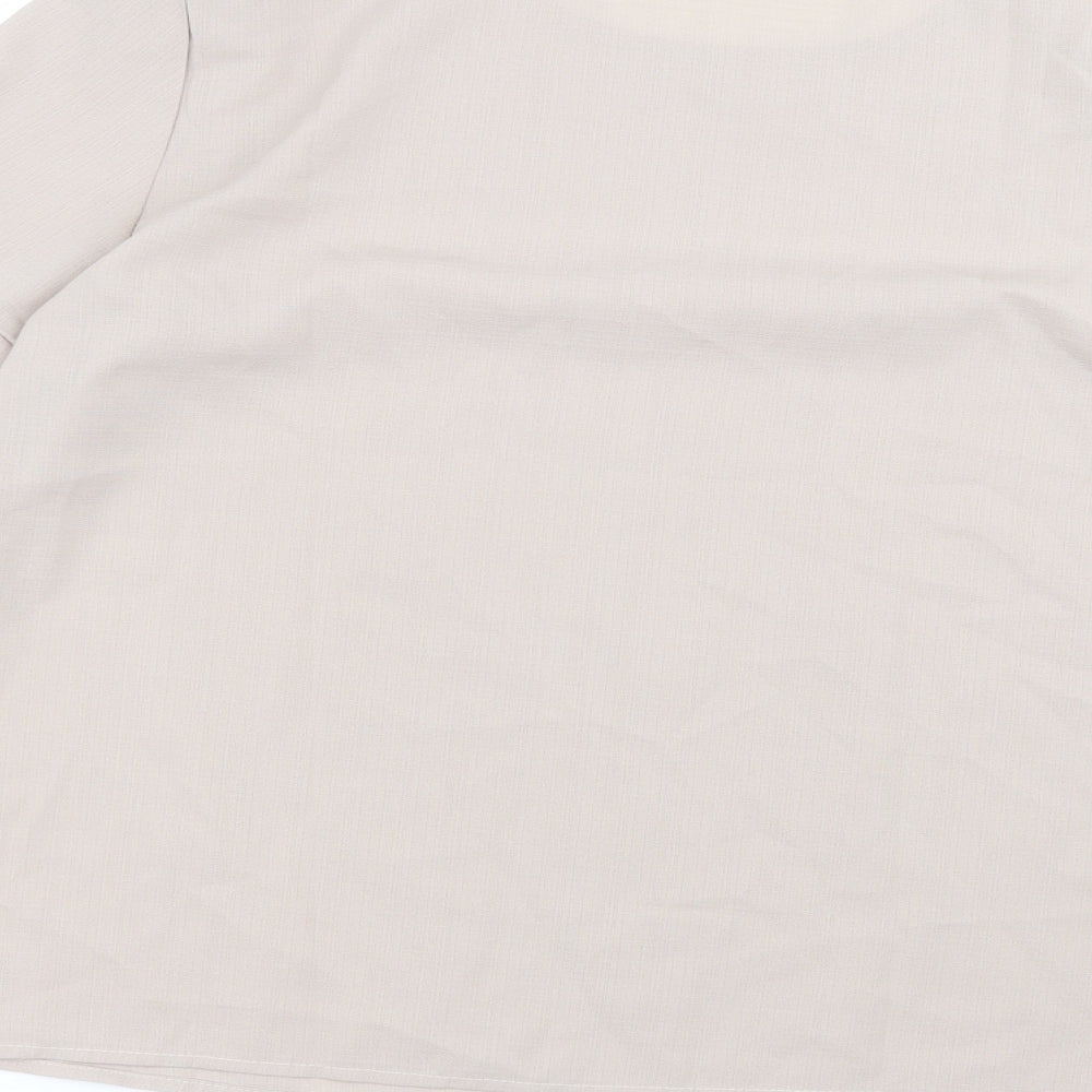 SheIn Womens Beige Basic Blouse Size L