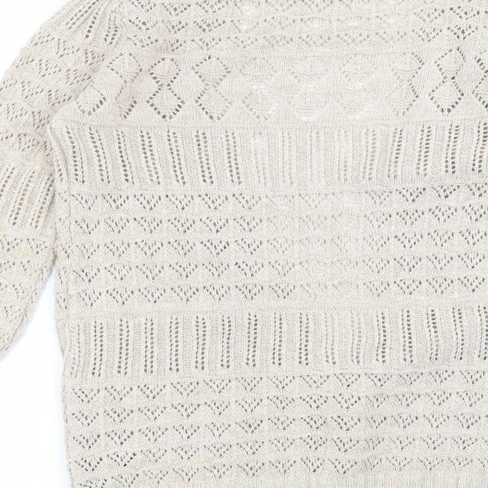 George Womens Beige Cardigan Jumper Size 8