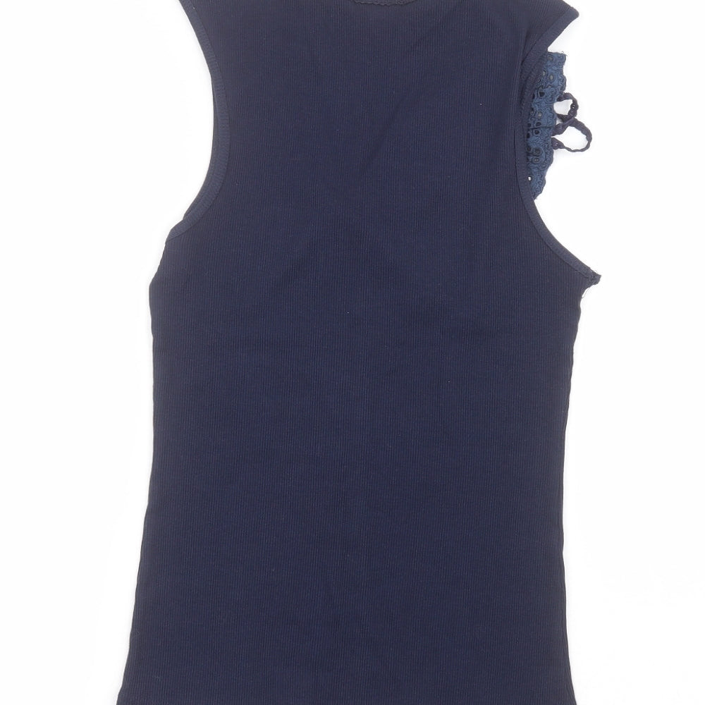 XE Womens Blue Basic T-Shirt Size 12