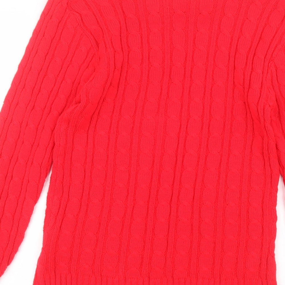 fashion alert Womens Red Pullover Jumper Size M
