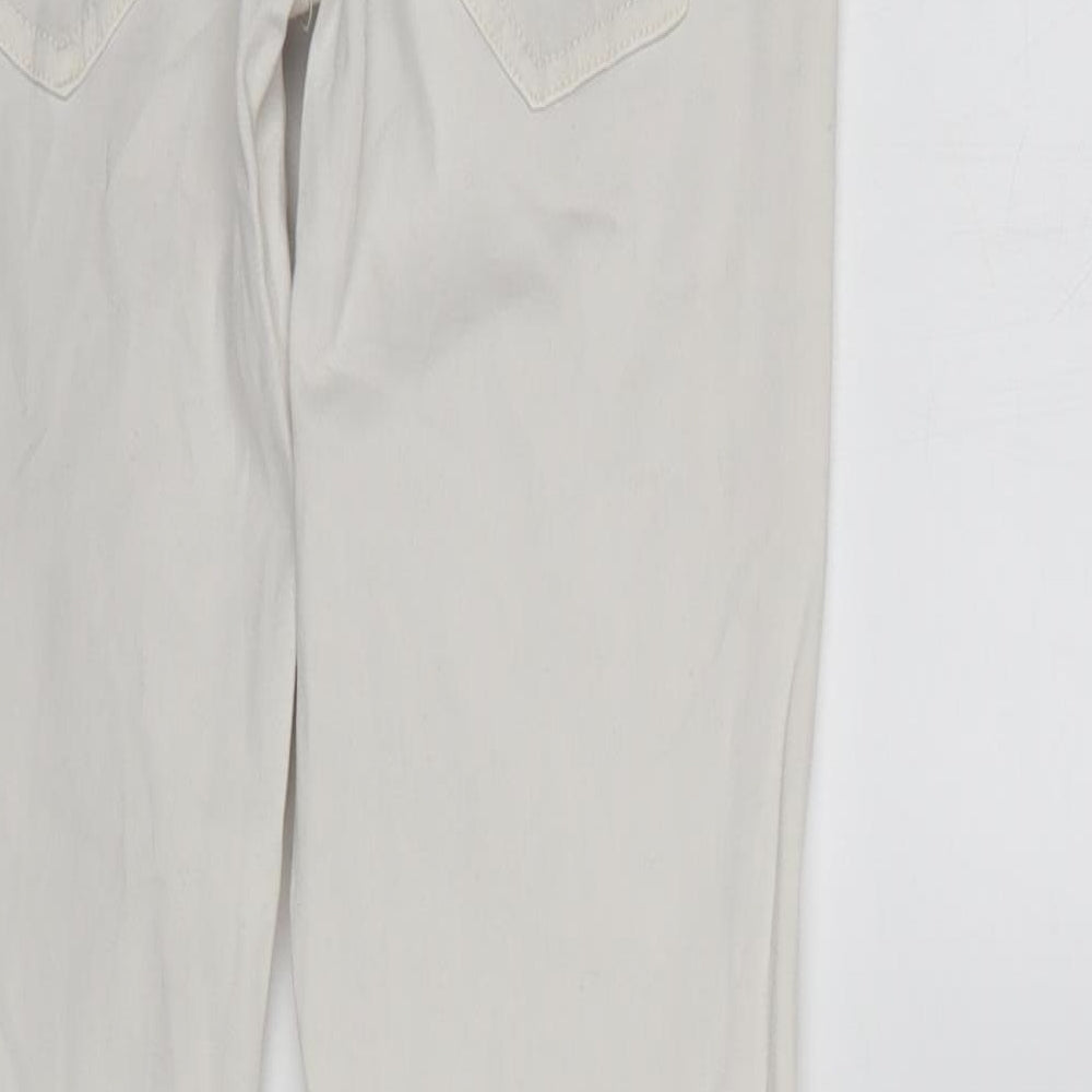 Preworn Womens White Tapered Jeans Size S L28 in