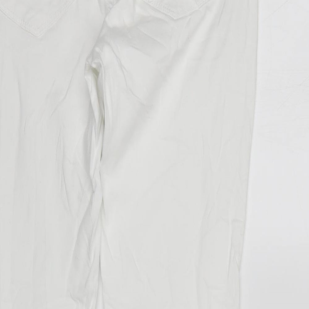 Yessica Womens White Skinny Jeans Size 6 L28 in