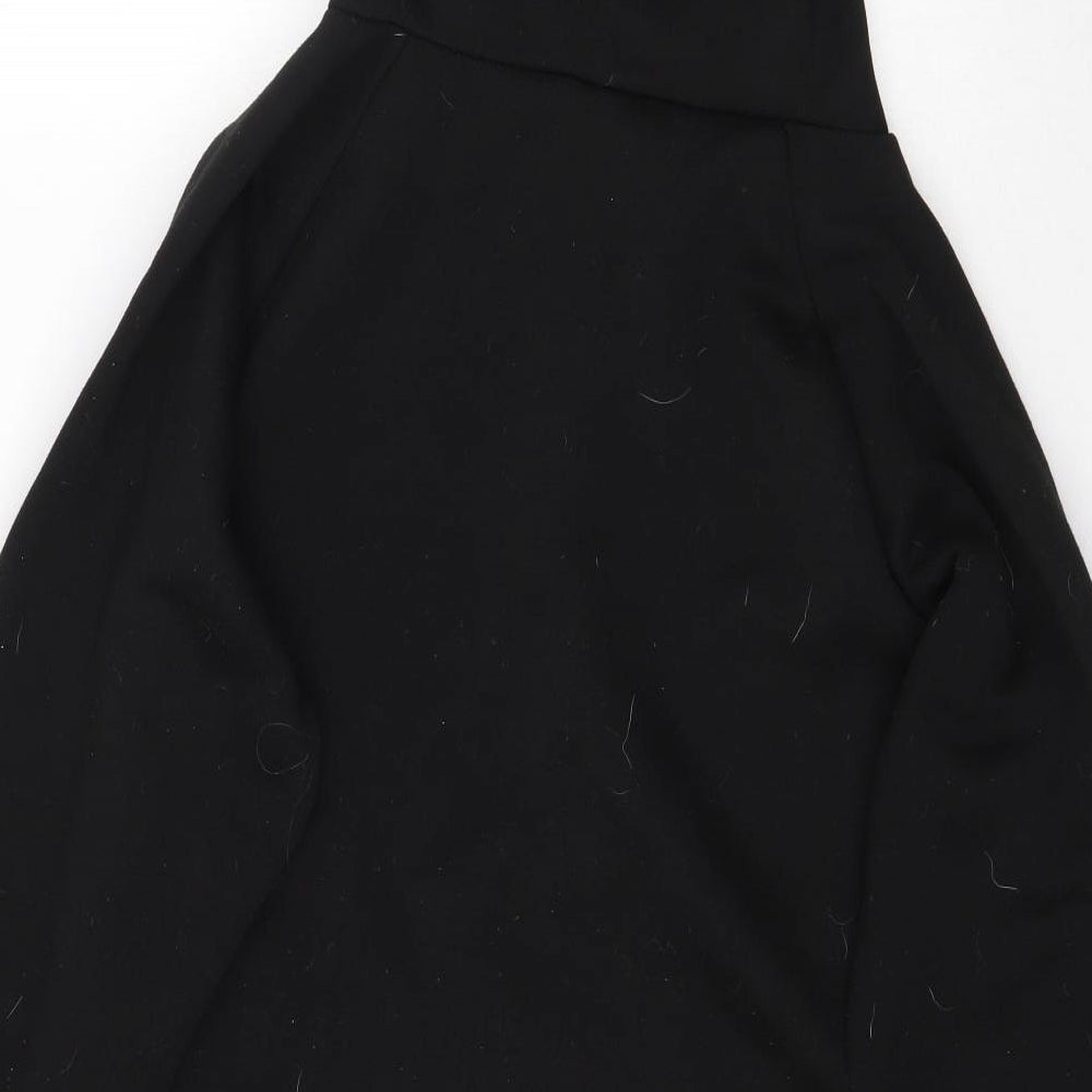 Florho Womens Black Pullover Hoodie Size L - Floral