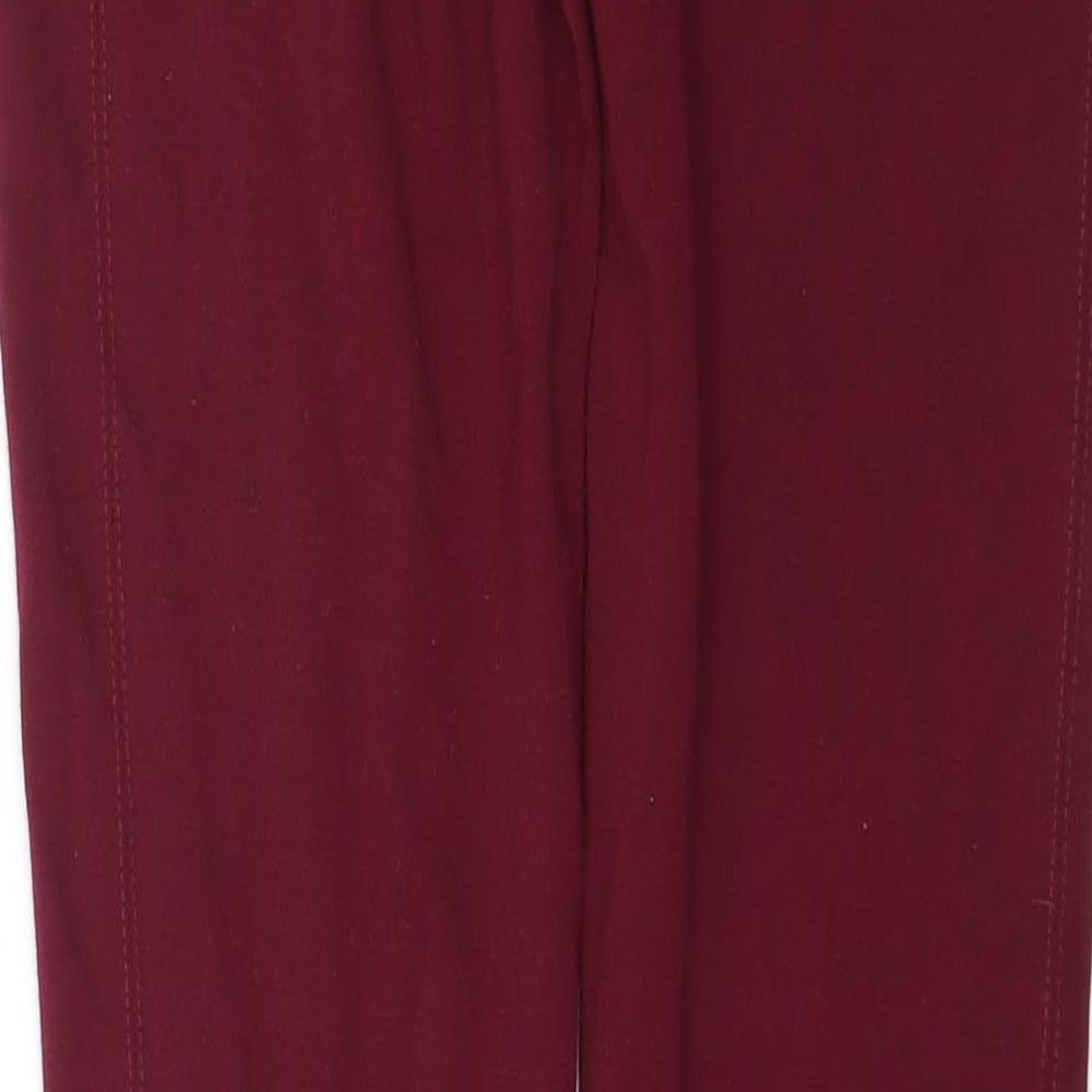 New Look Womens Red Leggings Size 8 L28 in
