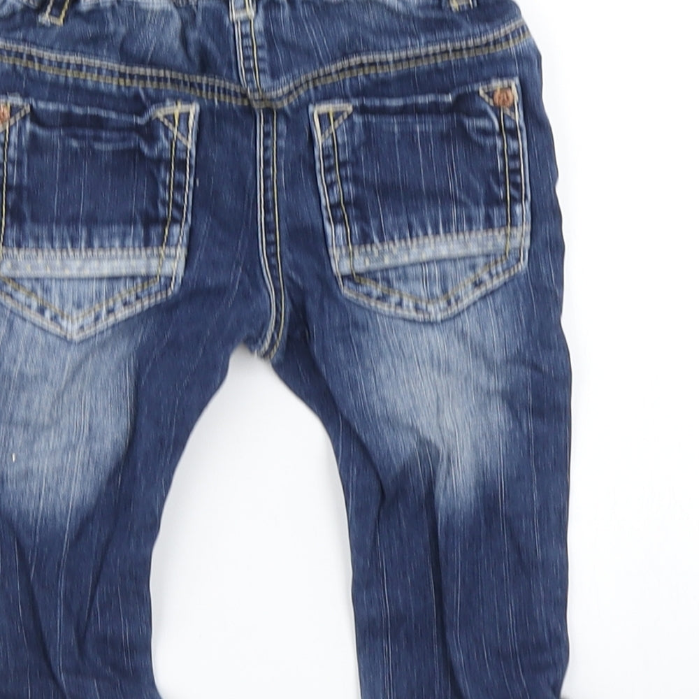 NEXT Girls Blue Denim Cargo Jeans Size 6-9 Months