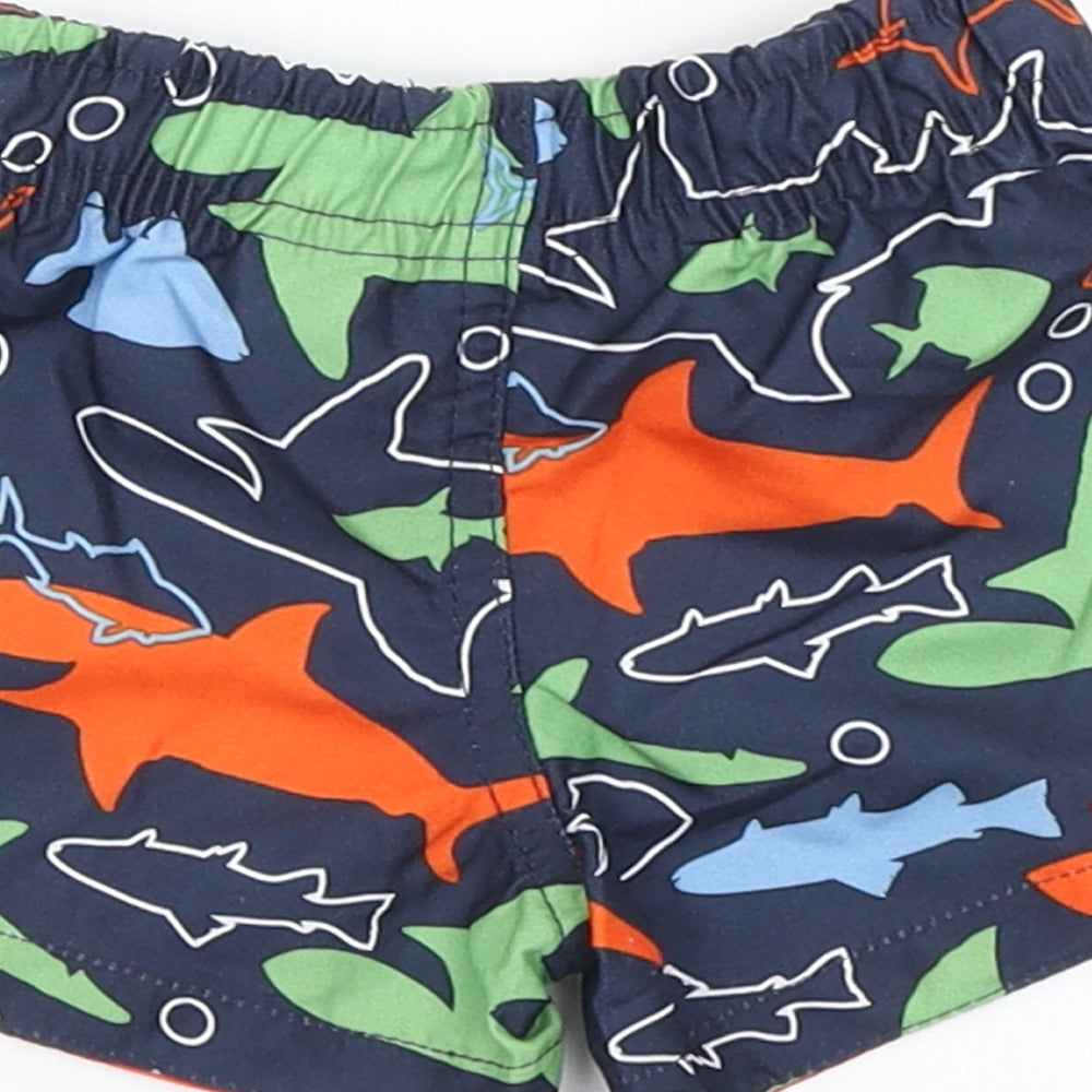 Mini Rebel Boys Blue Shorts Outfit/Set Size 3-6 Months