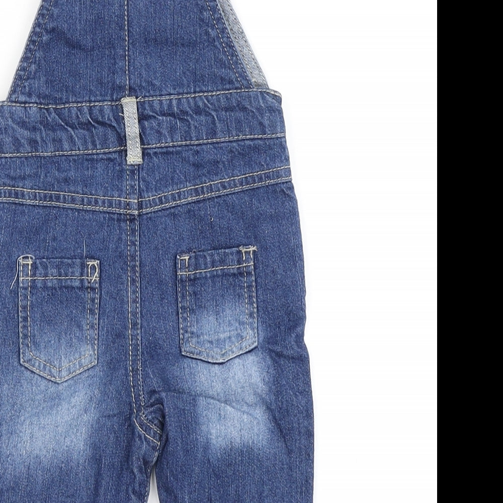 Earlydays Boys Blue Denim Dungaree One-Piece Size 3-6 Months