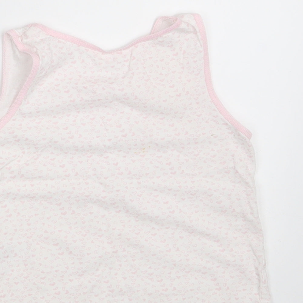 Primark Girls Pink Geometric Camisole T-Shirt Size 6-7 Years
