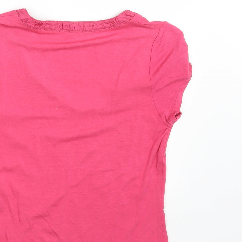 Linea Womens Pink Basic T-Shirt Size S