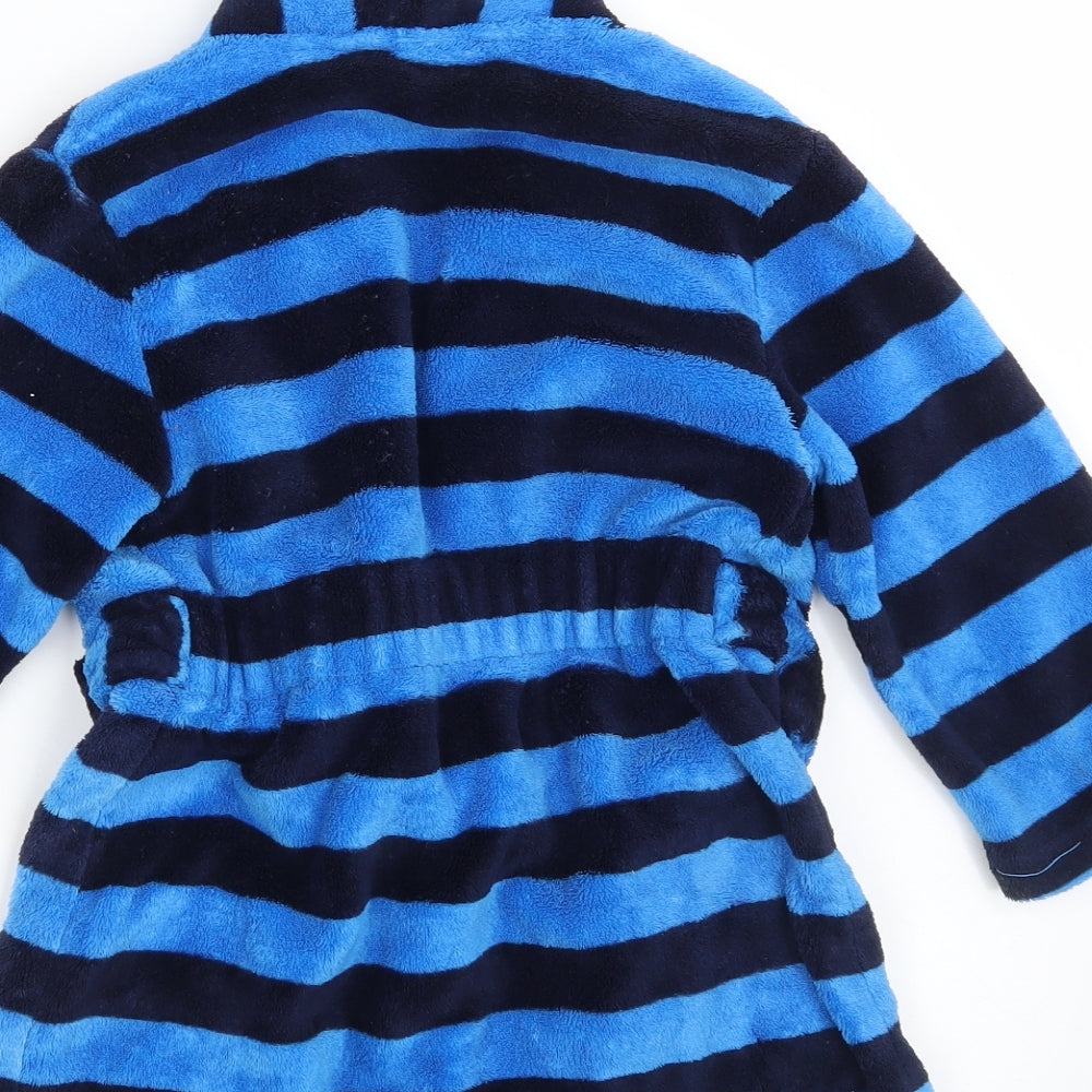 George Boys Blue Striped Robe Size 3-4 Years