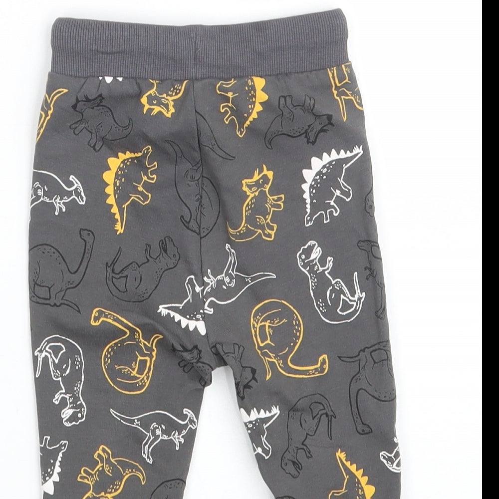 So Cute Baby Grey Animal Print Jogger Leggings Size 6-9 Months - Waist 16in; Inside leg 9in