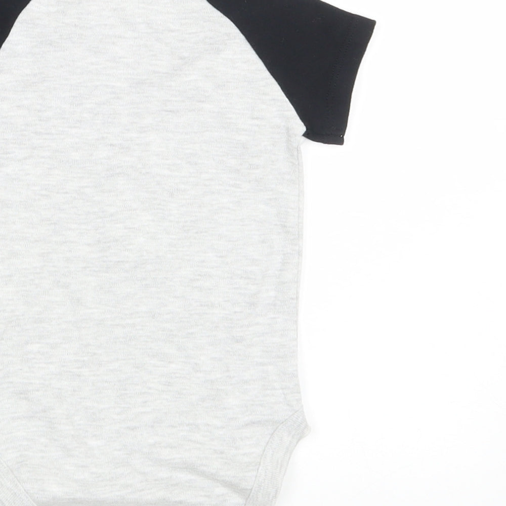 Pep&Co Baby Grey Colourblock Romper One-Piece Size 6-9 Months - Bright Future