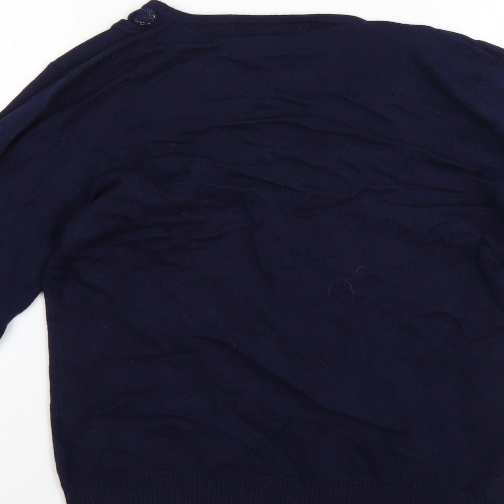 just elegant Womens Blue Pullover Jumper Size S