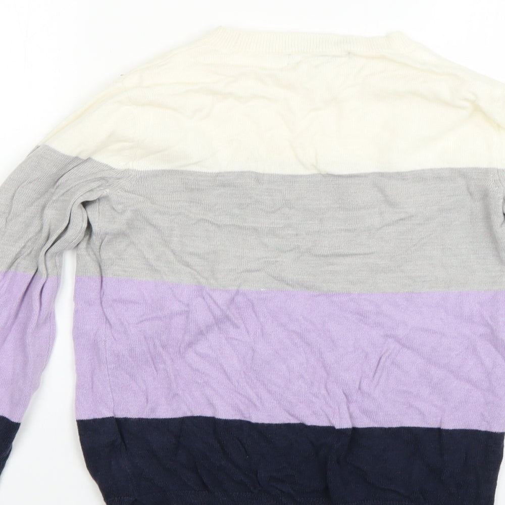 Marks & Spencer Womens Multicoloured Striped Pullover Jumper Size 6