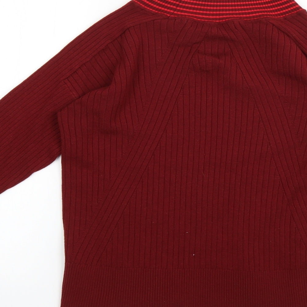 NEXT Womens Red Striped Pullover Jumper Size 12