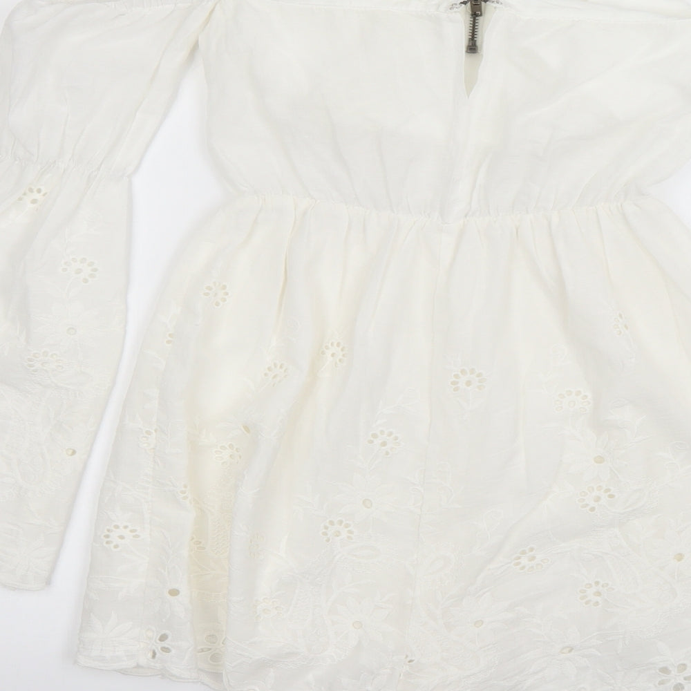 Kiss the Sky Womens White Jumpsuit One-Piece Size XL