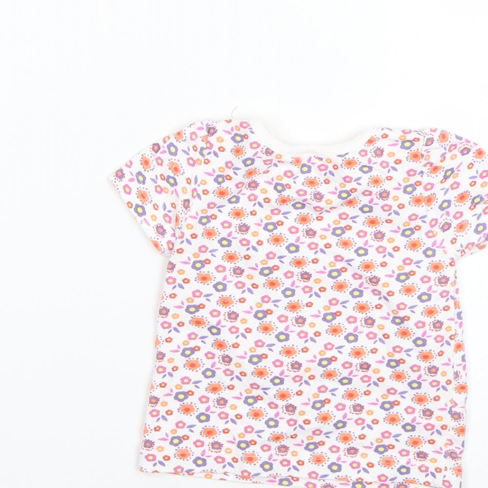 M&Co Baby Multicoloured Floral Basic T-Shirt Size 0-3 Months