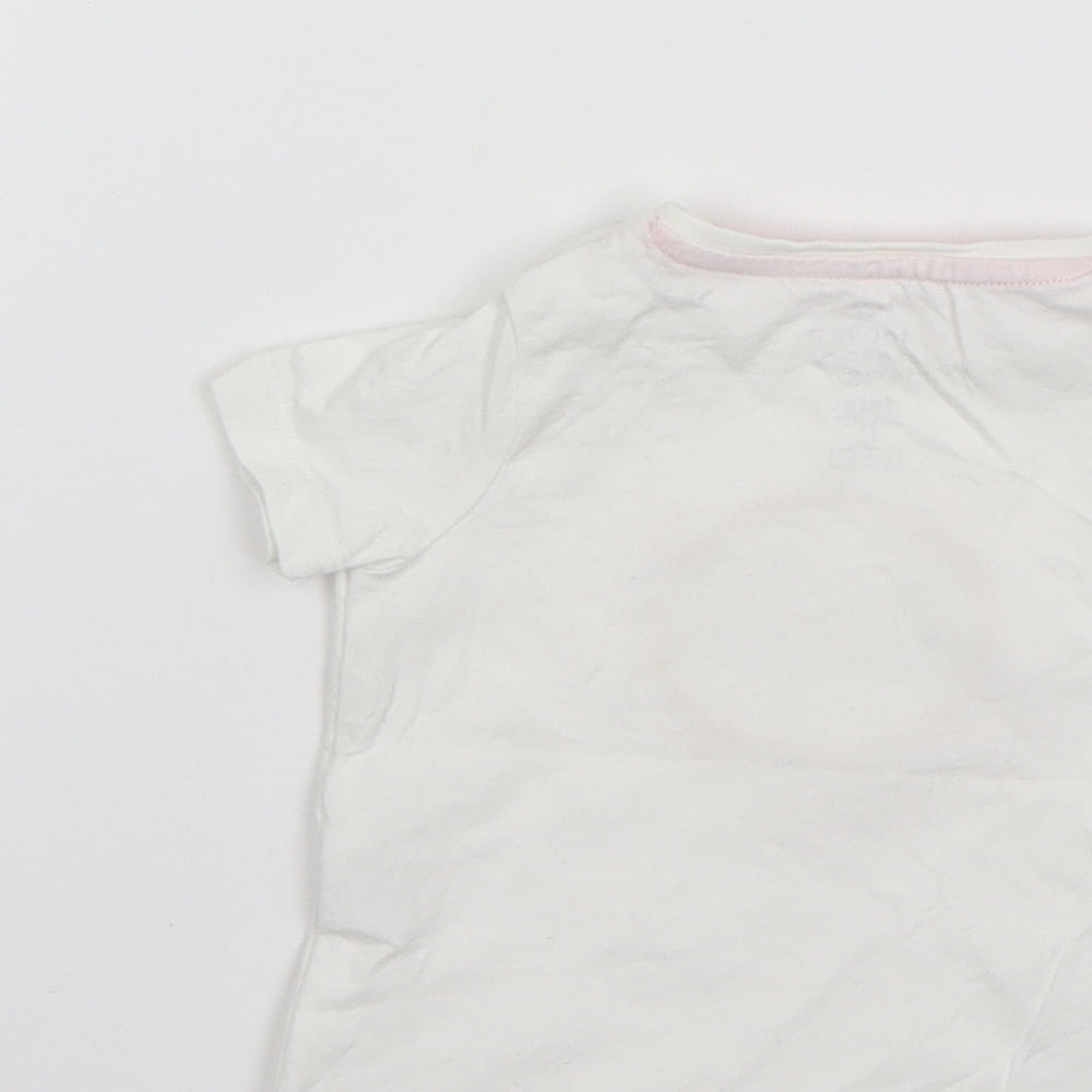 F&F Baby White Geometric Basic T-Shirt Size 0-3 Months