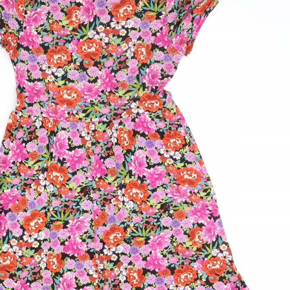 Peacocks Womens Multicoloured Floral Mini Size 8