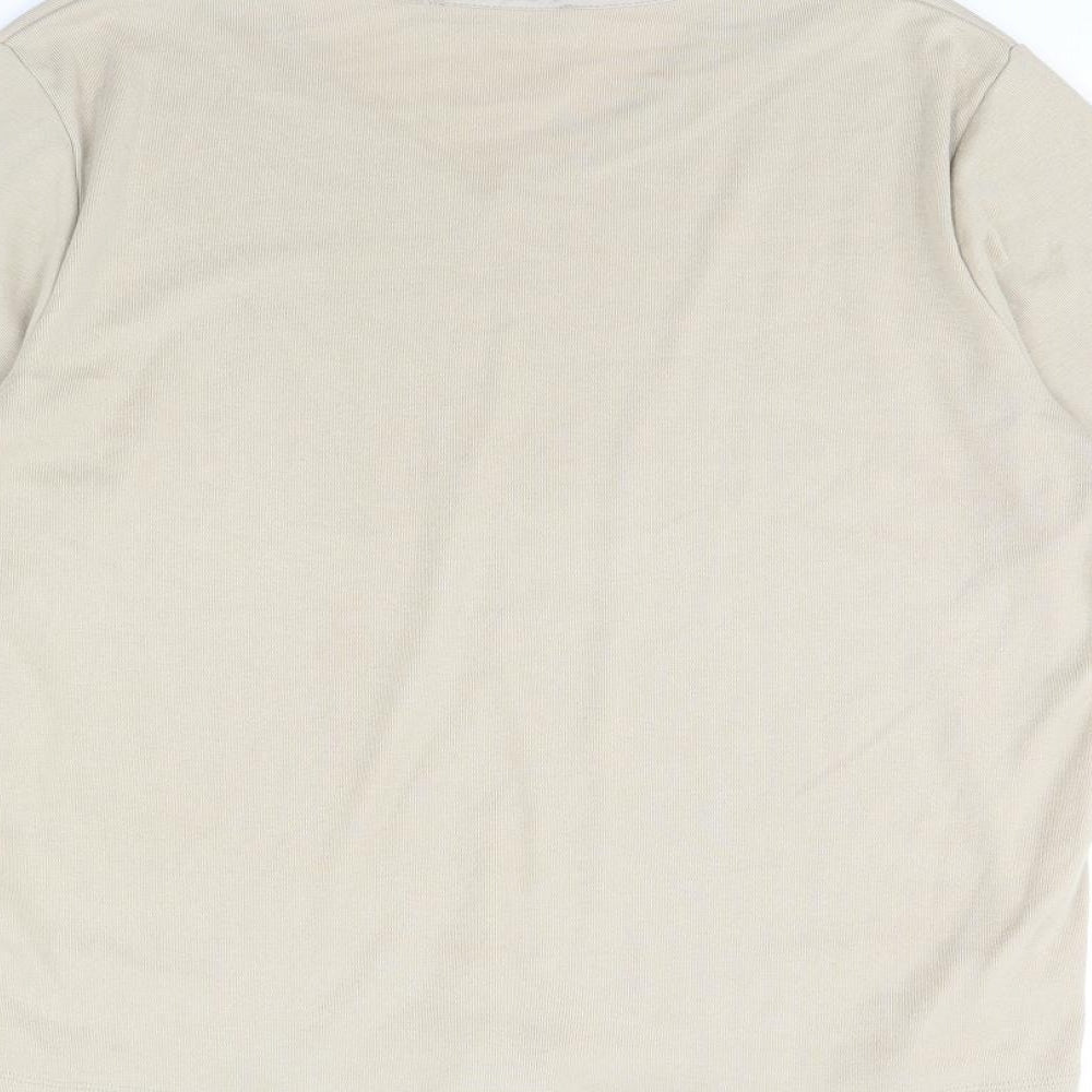 Poppy Womens Beige Basic Blouse Size 20