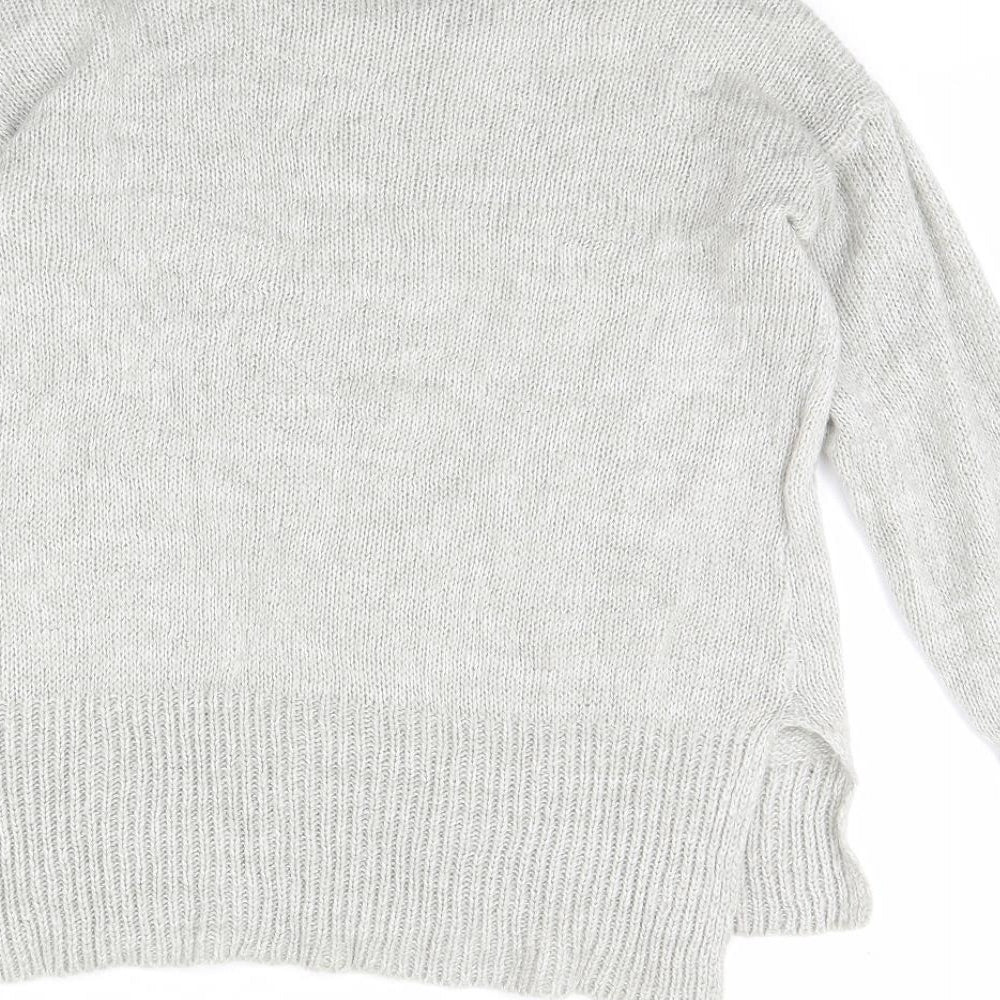 New Look Womens Grey Pullover Jumper Size M