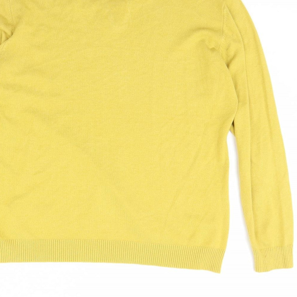 Just elegance Womens Yellow Pullover Jumper Size L