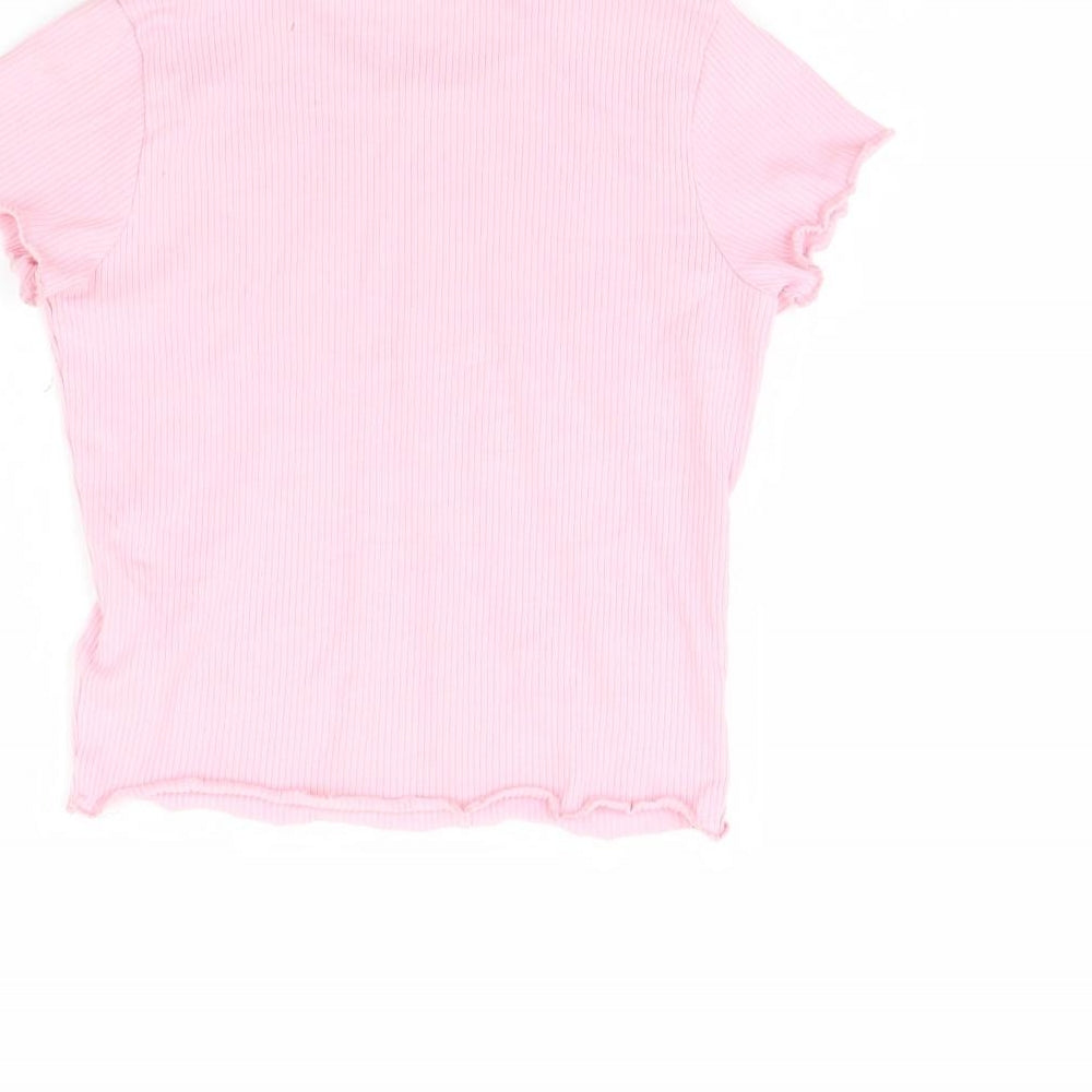 Primark Girls Pink Basic T-Shirt Size 11 Years