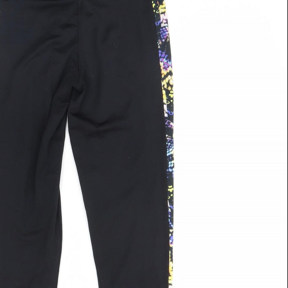 F&F Womens Black Cropped Leggings Size 6 L20 in
