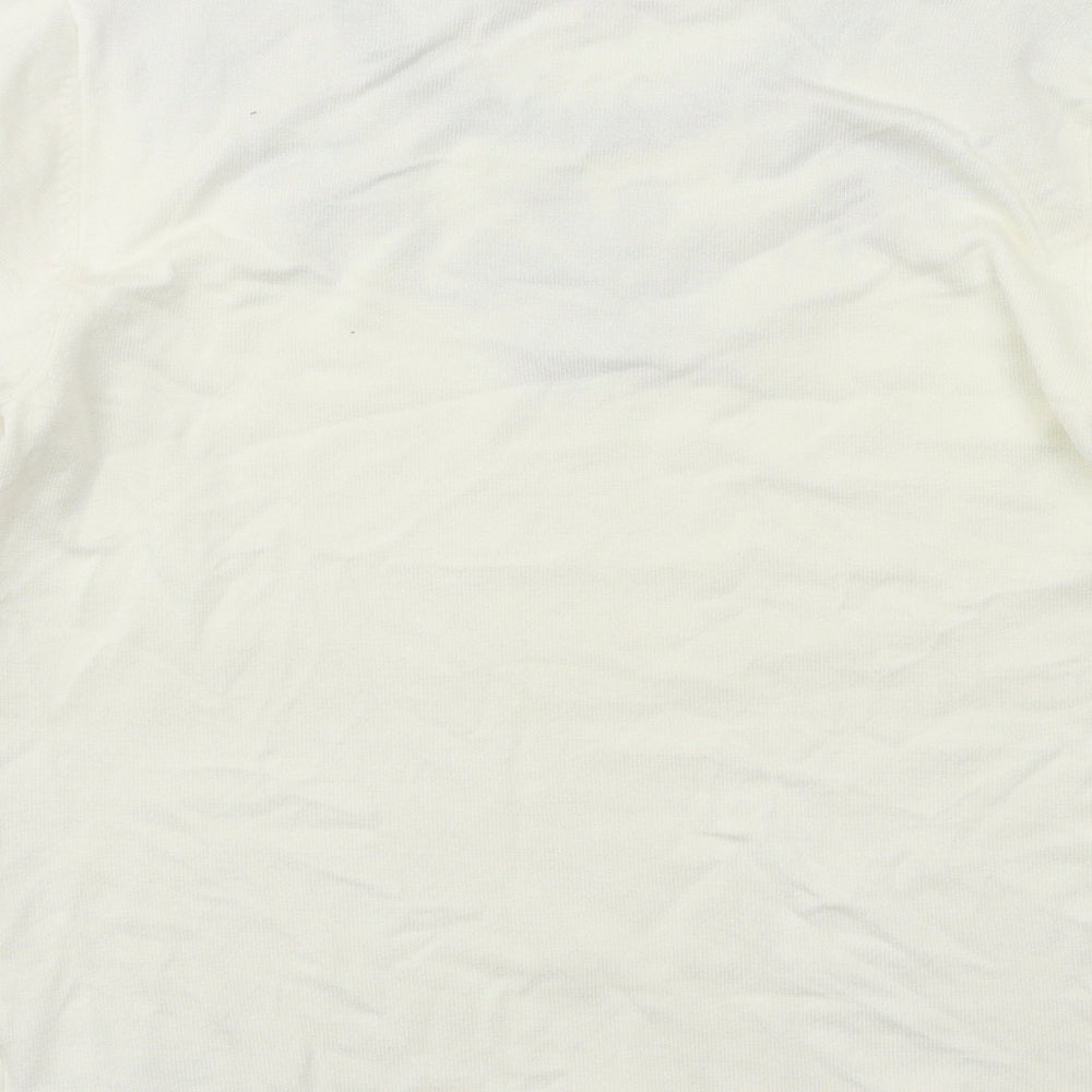 Anna Rose Womens White Knit Pullover Jumper Size S