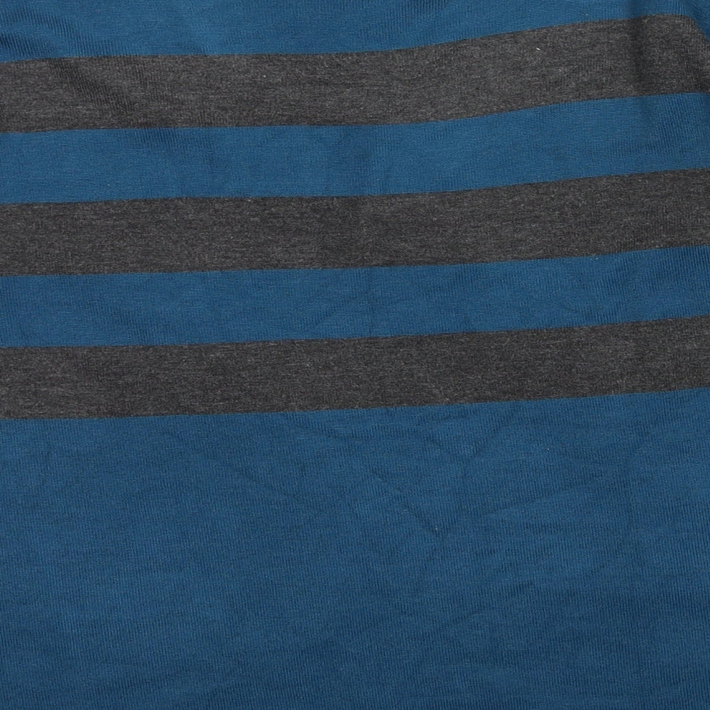 Chianti Womens Blue Striped Knit Pullover Jumper Size L
